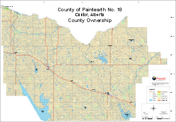 County Of Paintearth Map Map World.ca - Product Info